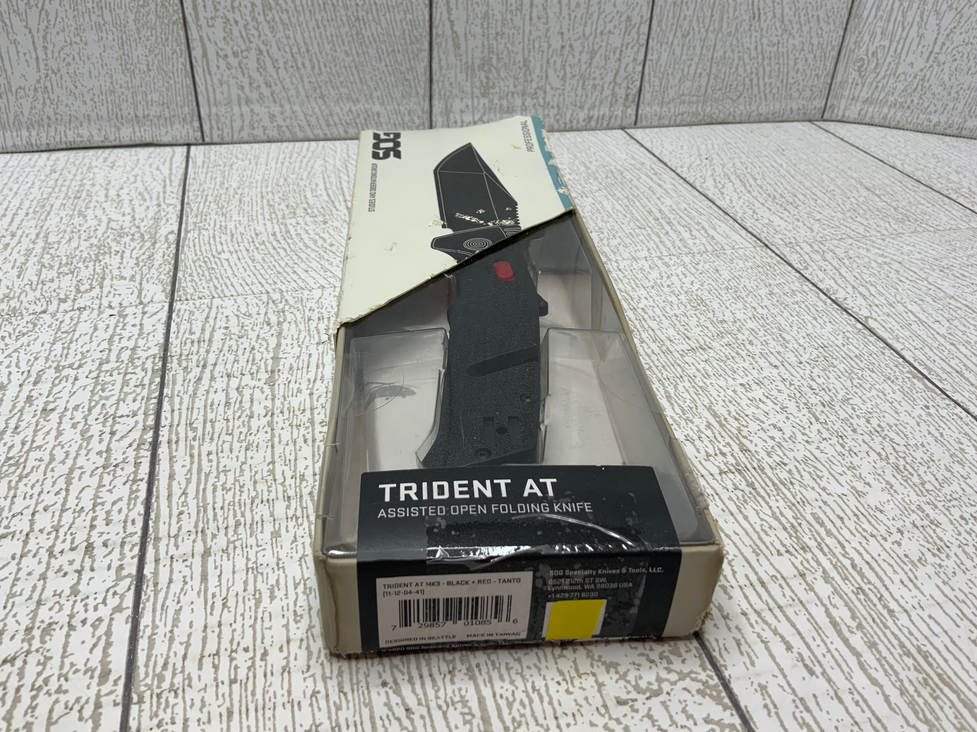SOG Trident AT Assisted Folding Knife (Black/Red) (7997056155886)